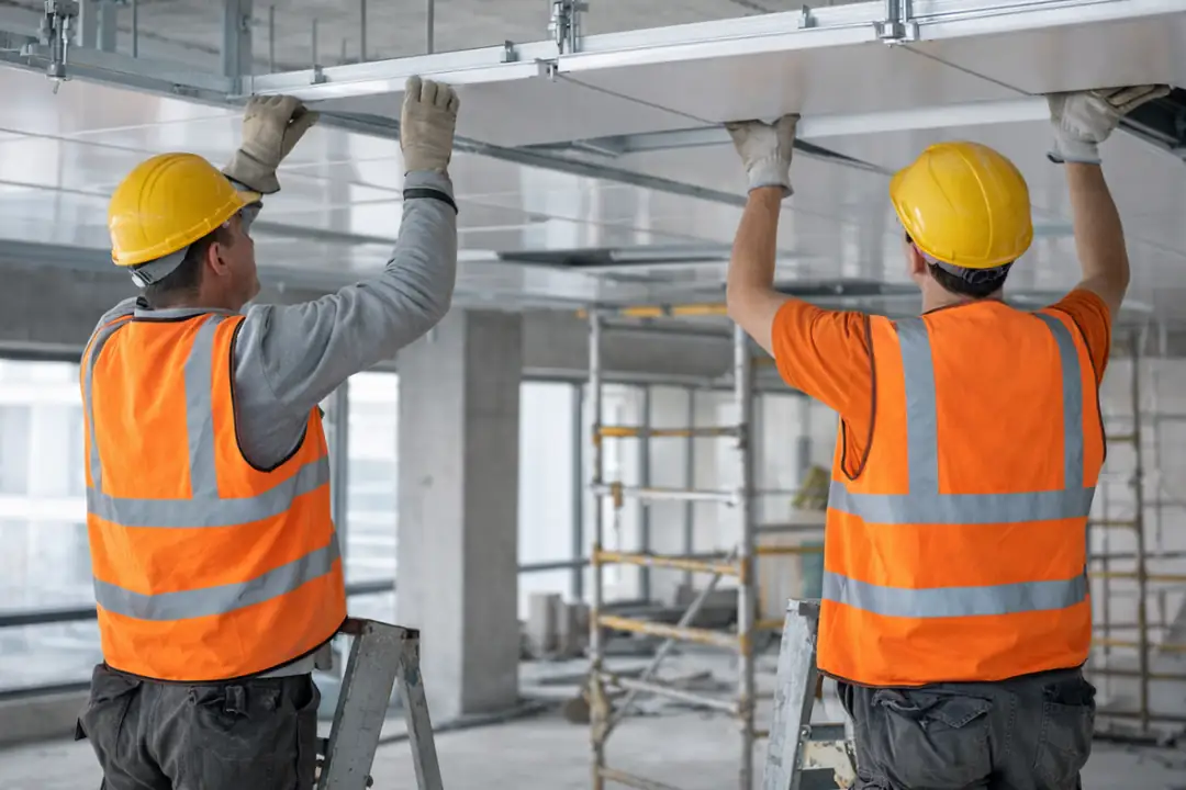 clip in metal asma tavan montaj süreci uygulama sahası işçilik detayları&nbsp;