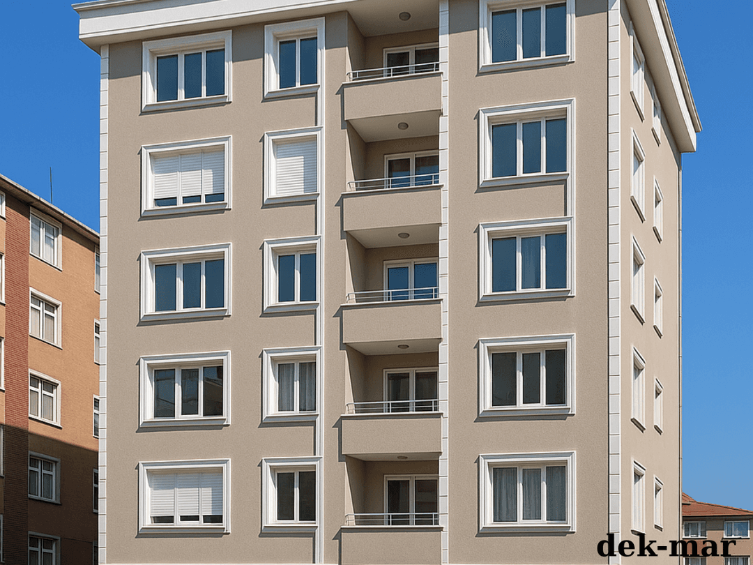 Dek-Mar İnşaat tarafından tamamlanmış ev dış cephe mantolama referans projesi. 