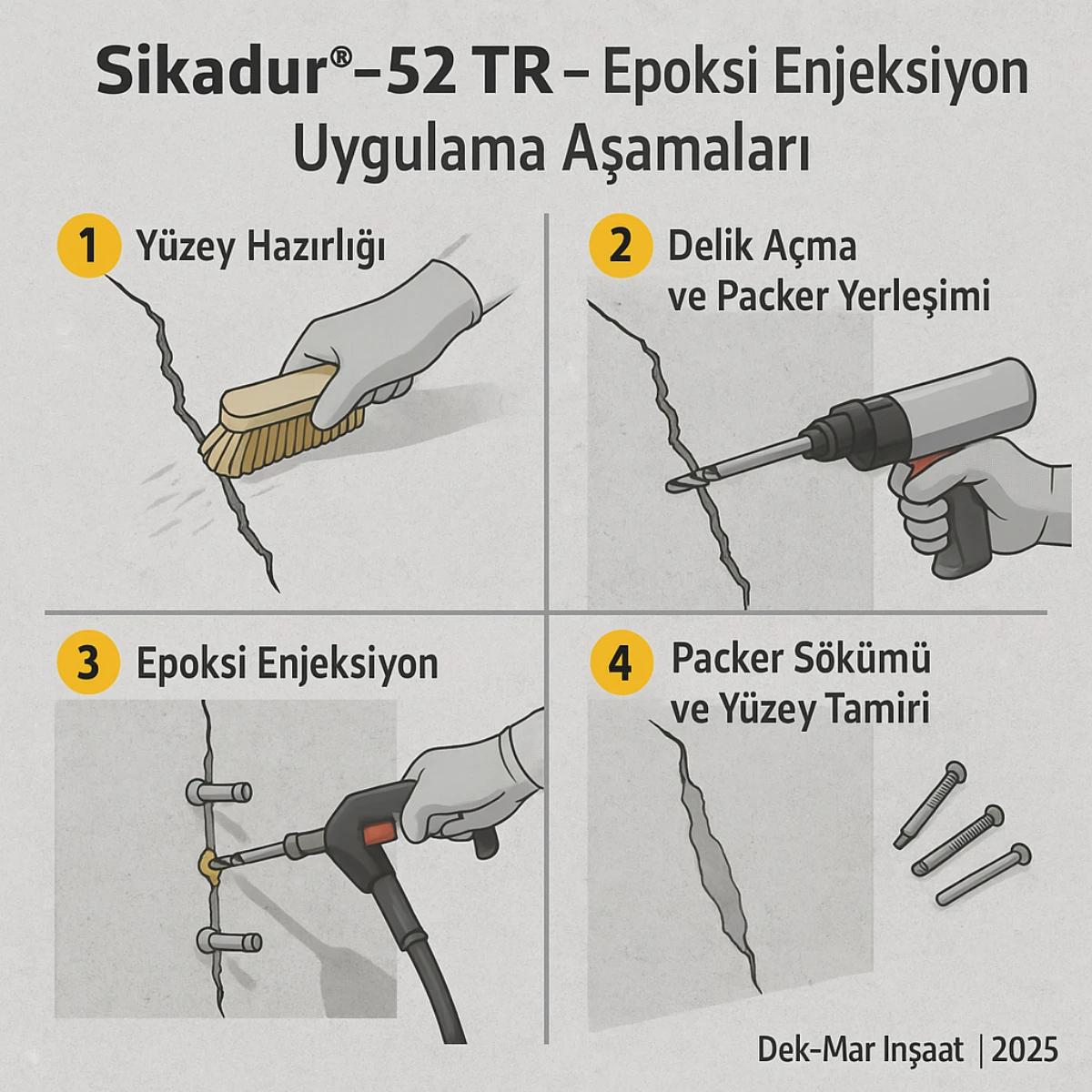 Sikadur®-52 TR – Düşük Viskoziteli Epoksi Enjeksiyon Reçinesi