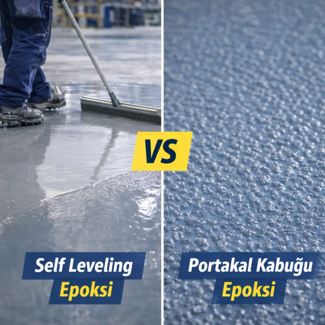 self leveling epoksi ve portakal kabuğu epoksi karşılaştırması&nbsp;