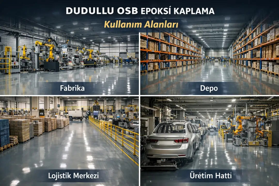 Dudullu OSB epoksi zemin kaplama fabrika, depo ve üretim alanlarında profesyonel çözüm sunar&nbsp;