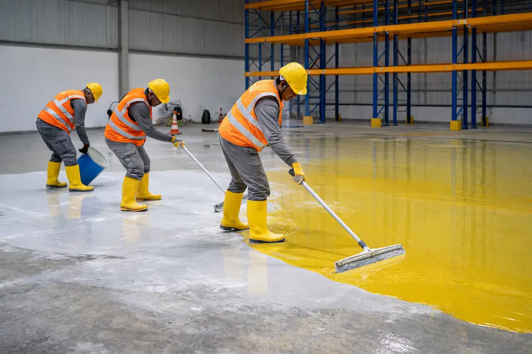 Epoksi zemin kaplama öncesi yüzey hazırlığı silim ve freze işlemi saha uygulaması