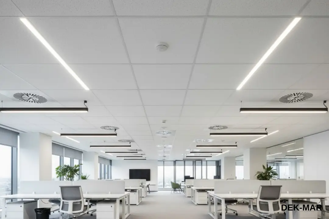 “60x60 taşyünü asma tavan sistemi – ofis ve ticari alanlar için akustik, yangına dayanıklı tavan çözümü”