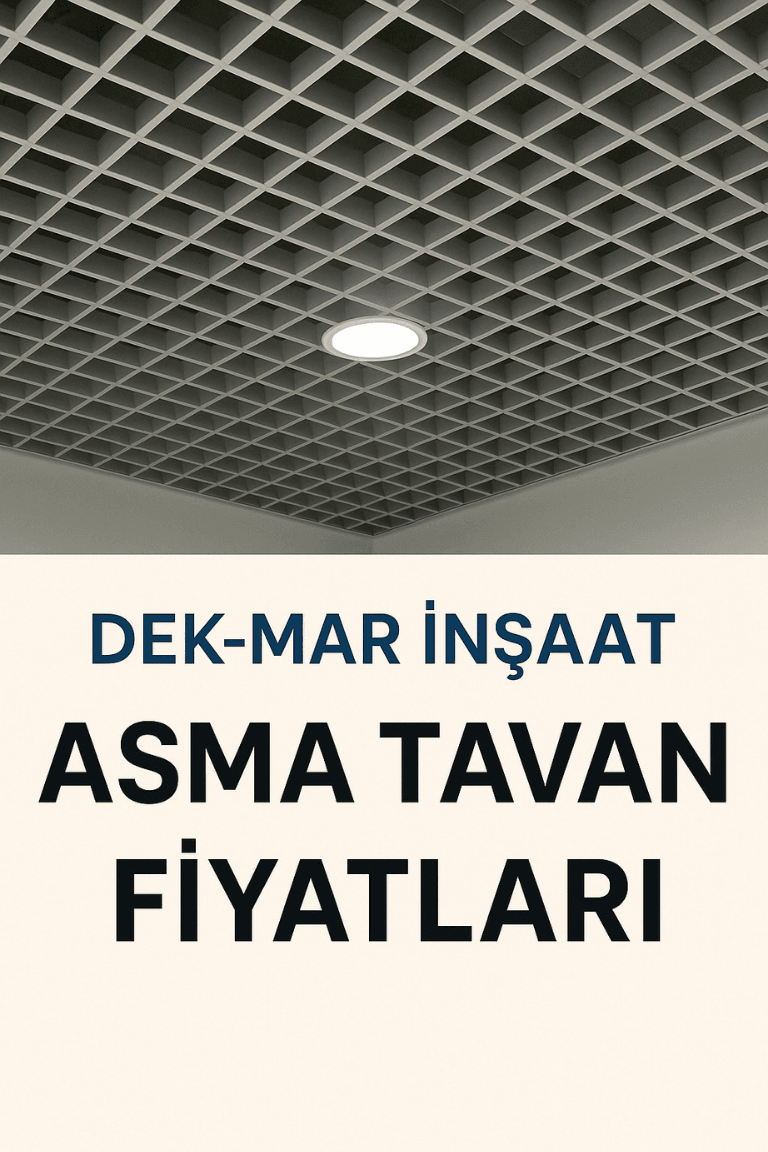2025 Dek-Mar İnşaat petek asma tavan fiyatları ve modern tavan sistemleri örneği, alüminyum ızgara yapısı ile uygulanmış görsel