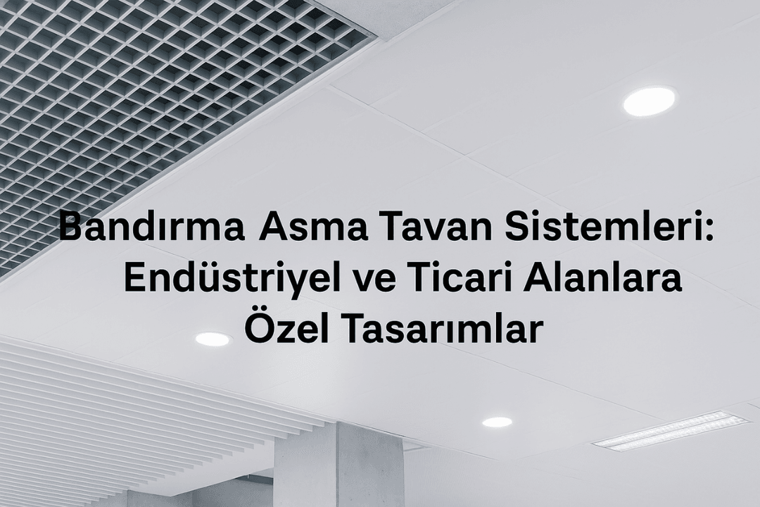 Bandırma’da endüstriyel ve ticari alanlar için petek, alçıpan, baffle ve clip-in asma tavan sistemleri örnek görselleri.