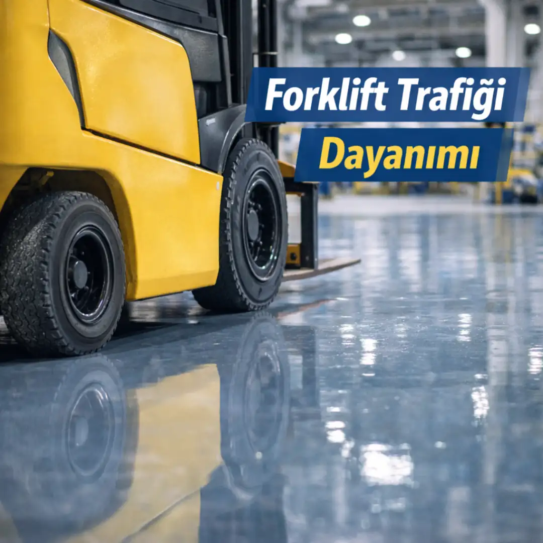 forklift trafiğine dayanıklı endüstriyel epoksi zemin&nbsp;