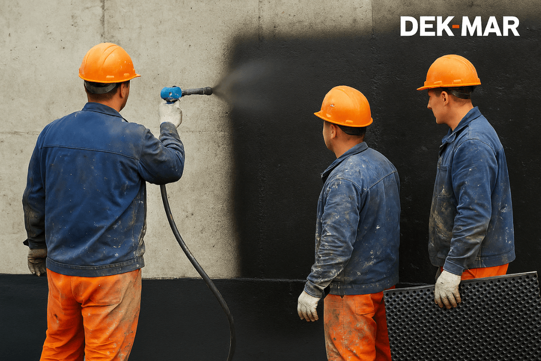 Dek-Mar profesyonel ekibiyle perde beton izolasyonu uygulaması