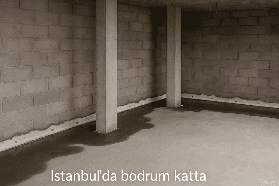 İstanbul’da bodrum katta tamamlanmış profesyonel enjeksiyon su yalıtımı projesi. 