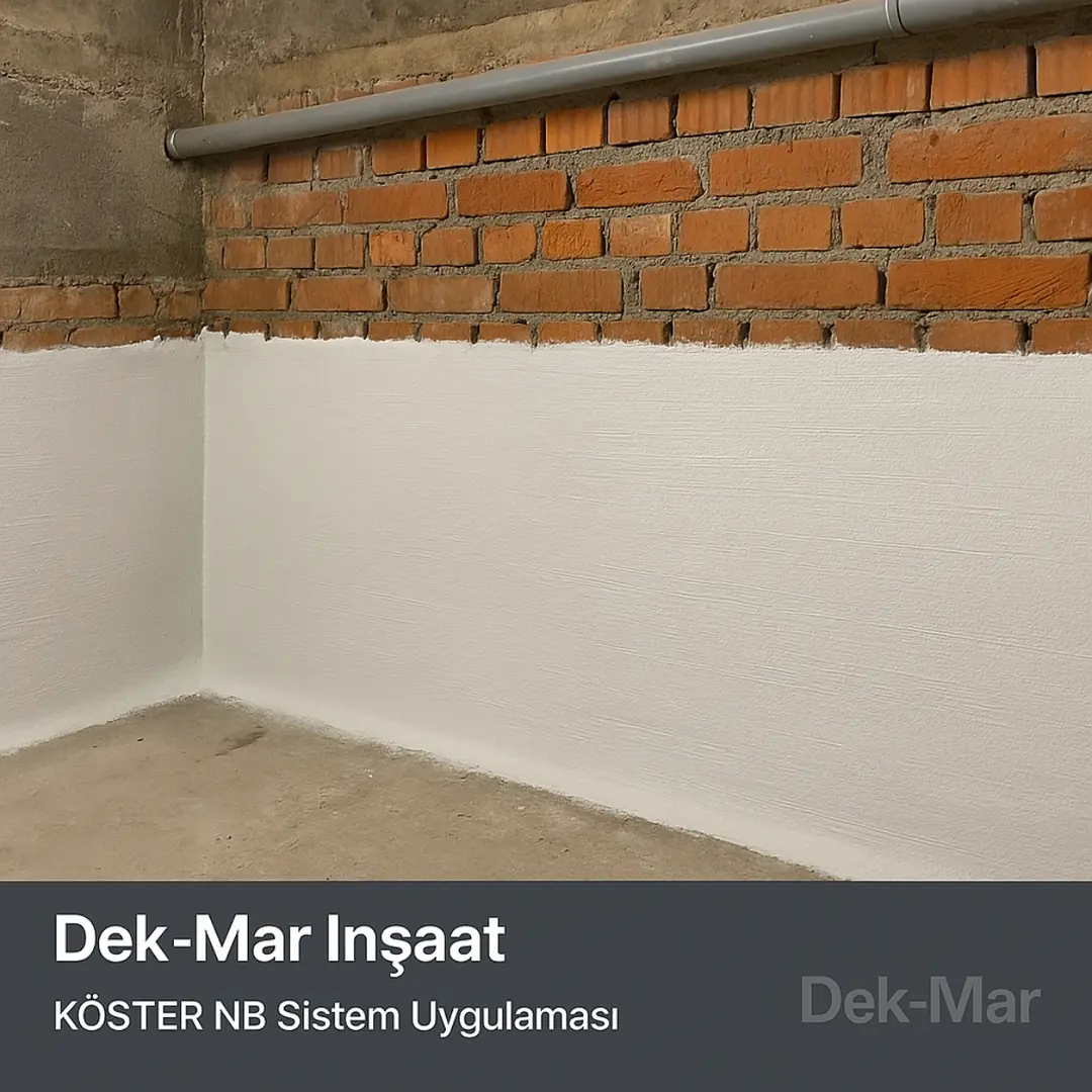 Dek-Mar referans projesi – KÖSTER NB Elastik 2K ile duvar rutubeti çözümü 2025 – profesyonel uygulama.