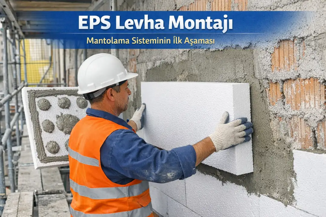 eps mantolama levha montaj uygulaması&nbsp;