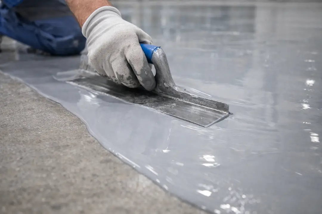 Epoksi zemin kaplama uygulama aşaması&nbsp;