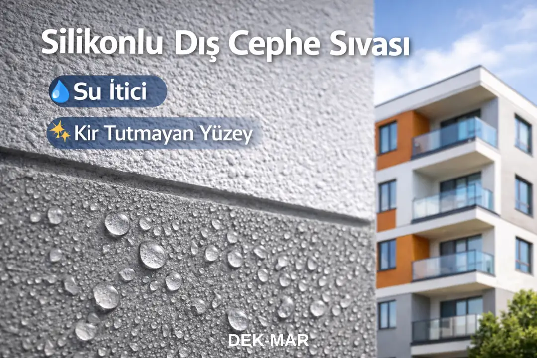 Silikonlu dış cephe sıvası uygulaması – su itici ve kir tutmayan cephe kaplaması&nbsp;