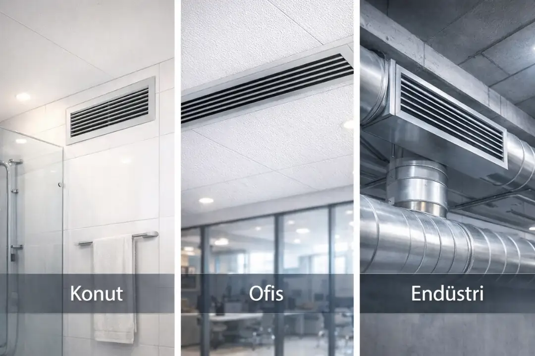 Konut ofis ve endüstriyel alüminyum menfez kullanım alanları