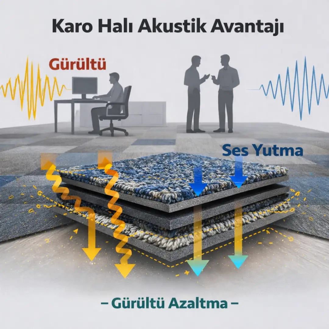 karo halı ses yalıtımı ve akustik performans gösterimi&nbsp;