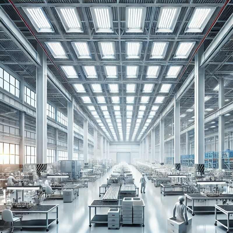 Depo ve fabrika için aydınlatma çözümleri, enerji tasarruflu led sistemleri ile geniş alanlarda verimli ve güçlü ışık sağlar.