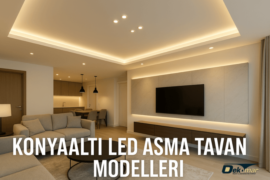 Konyaaltı modern konutlar için LED aydınlatmalı asma tavan tasarımlarıyla estetik ve enerji tasarrufu sağlayın. 