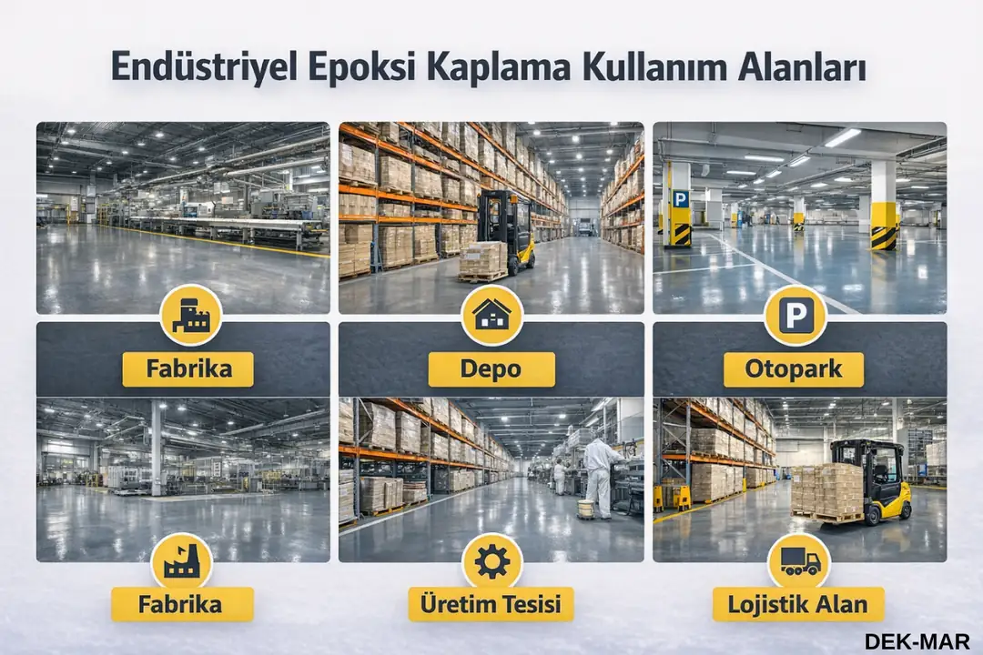 Endüstriyel epoksi kaplama kullanım alanları – fabrika, depo, otopark ve üretim tesisleri&nbsp;