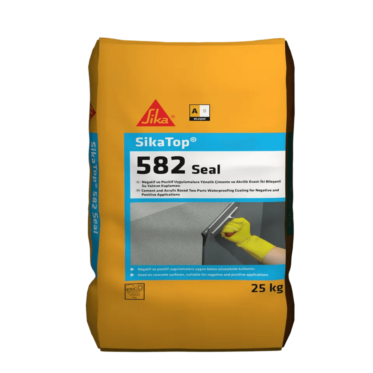 SikaTop®-582 Seal | Negatif ve Pozitif Uygulamalara Yönelik Çimento ve Akrilik Esaslı Su Yalıtım Kaplaması