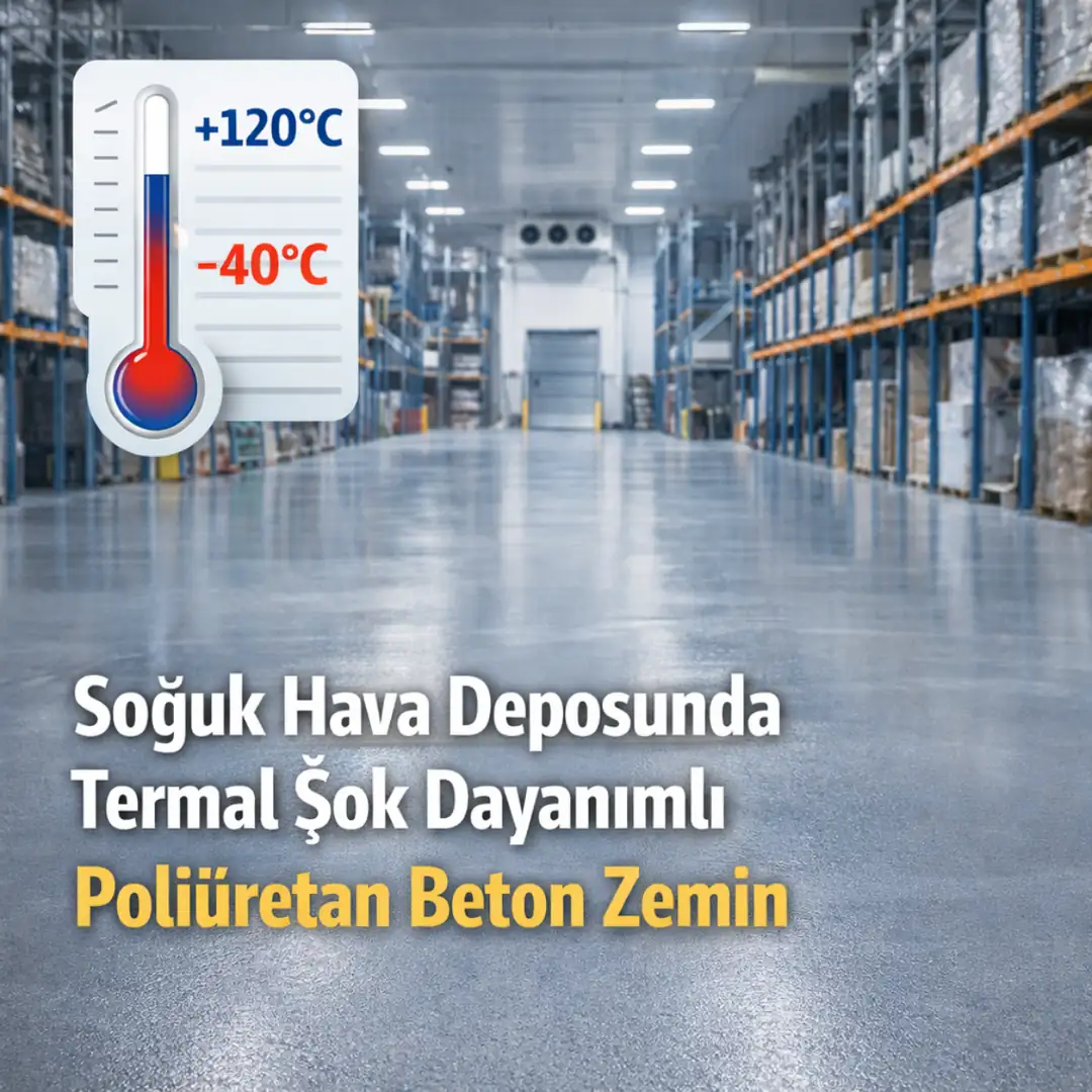 Soğuk hava deposunda termal şok dayanımlı poliüretan beton zemin&nbsp;