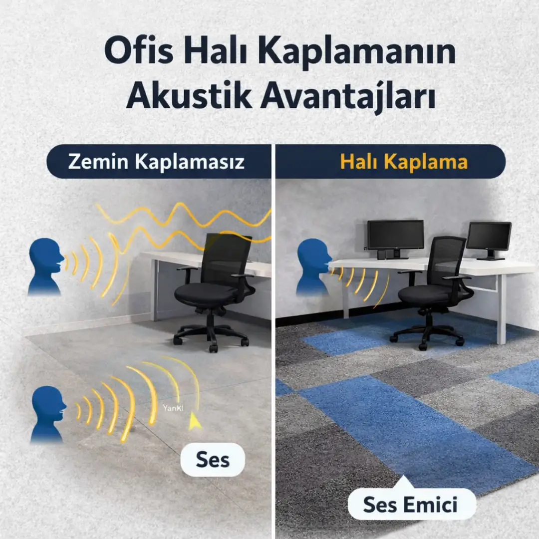 Ofis halı kaplamanın akustik avantajları ve ses emici zemin kaplama sistemleri&nbsp;