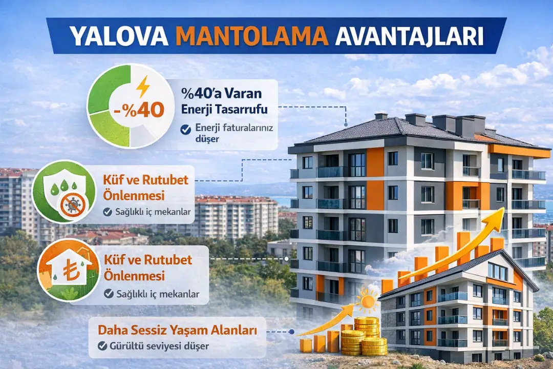 Yalova mantolama avantajları enerji tasarrufu ve bina değeri artışı