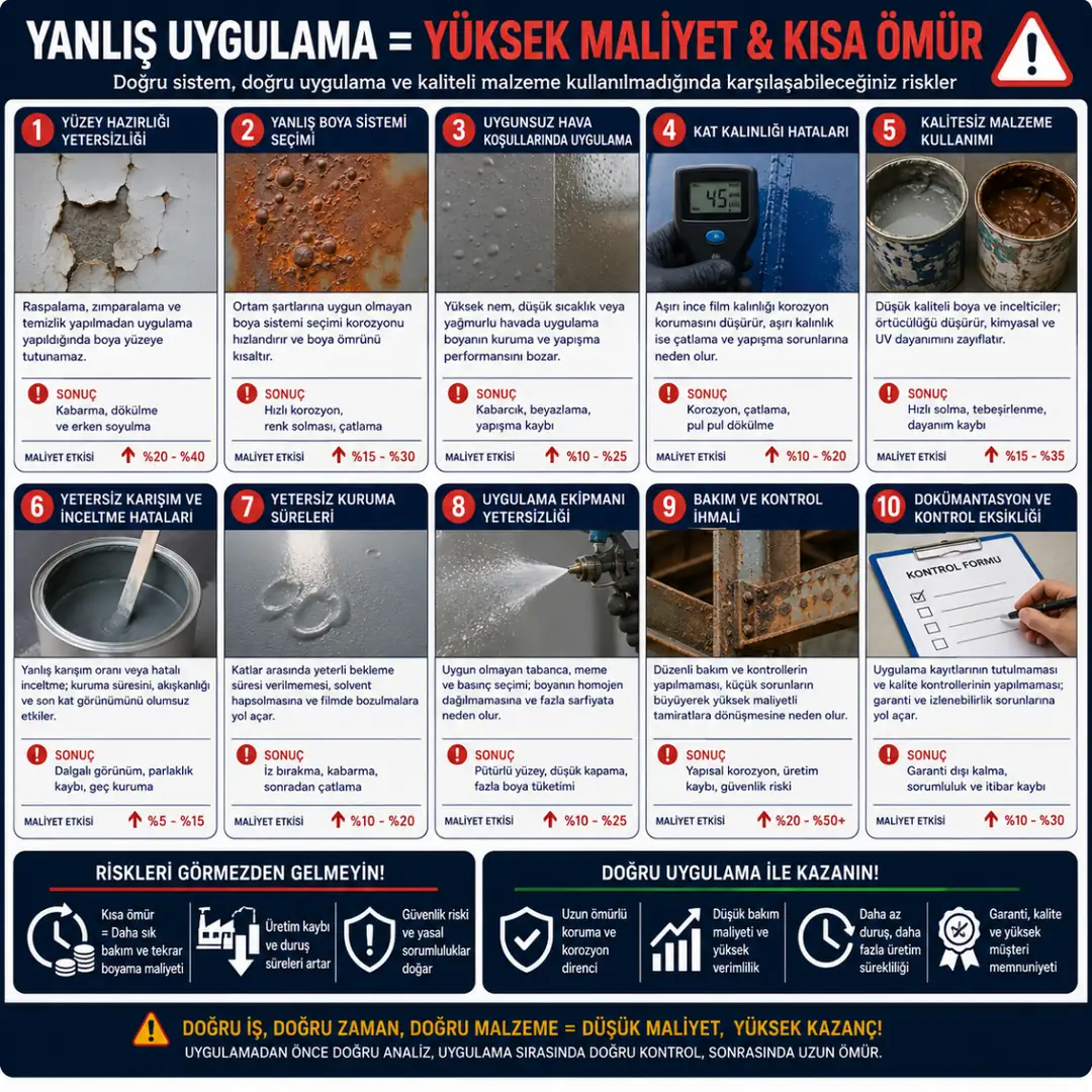 Hatalı fabrika boyama nedeniyle soyulan epoksi zemin ve kabaran duvar boyası&nbsp;