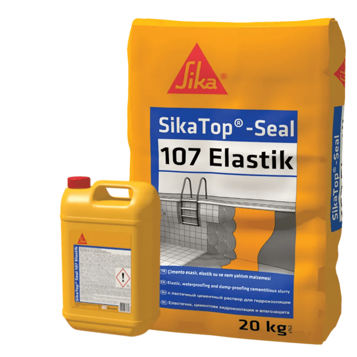 SikaTop® Seal-107 Elastik | Çimento Esaslı, İki Bileşenli Su Yalıtım Malzemesi