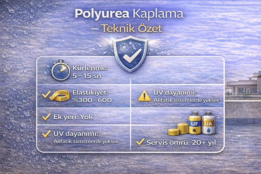 Polyurea kaplama teknik özellikleri, hızlı kürlenen ve uzun ömürlü kaplama sistemi.&nbsp;