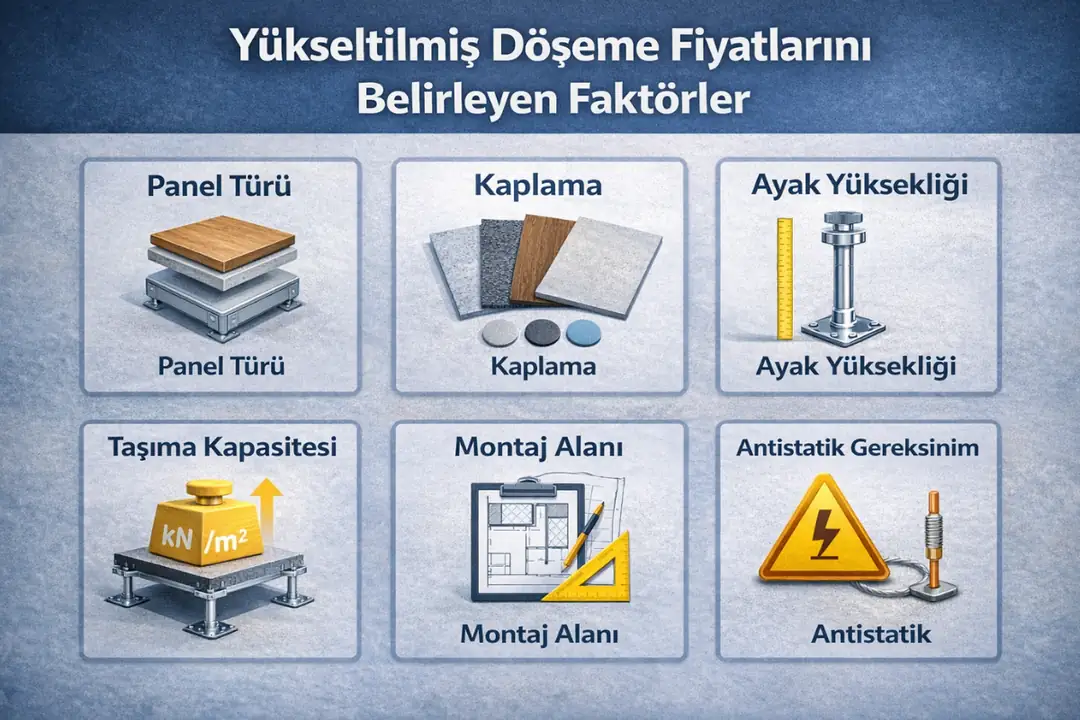 Yükseltilmiş döşeme fiyatlarını belirleyen teknik faktörler&nbsp;