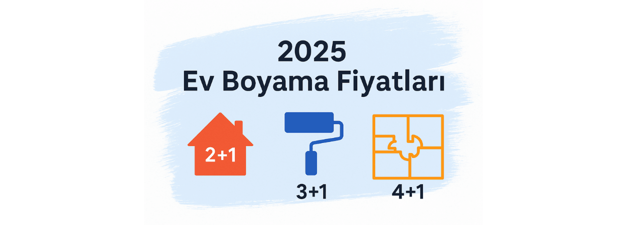2025 Güncel Ev Boyama Fiyatları – 2+1, 3+1, 4+1 Metrekareye Göre Liste