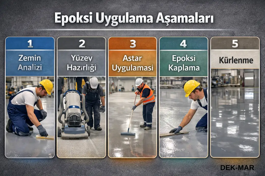 Epoksi zemin kaplama yapan firmalar için profesyonel epoksi uygulama aşamaları&nbsp;