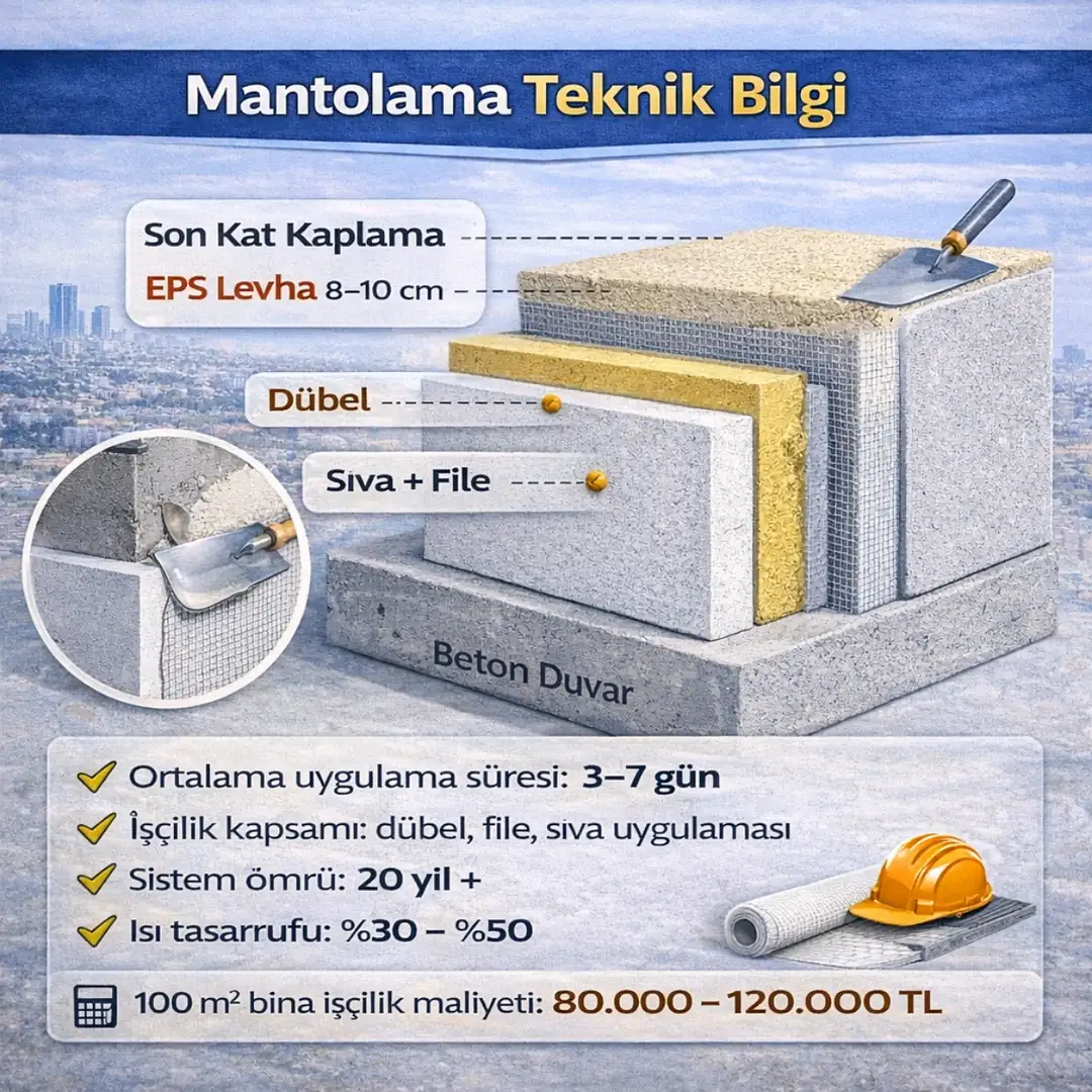 Mantolama teknik katmanları EPS file sıva uygulama detayları&nbsp;