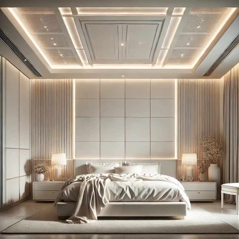 LED Aydınlatmalı Yatak Odası Asma Tavan Modelleri | Dekoratif Çözümler