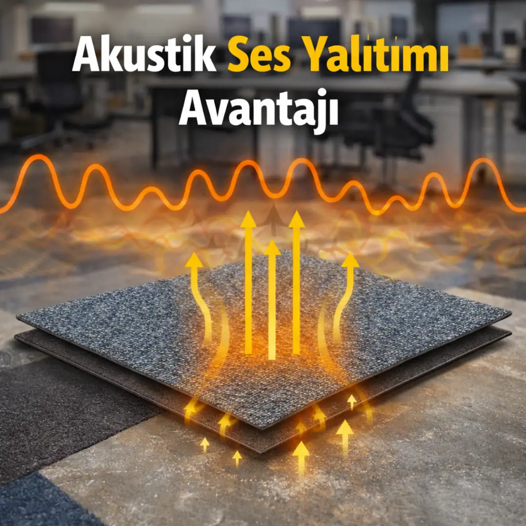karo halı kaplamanın ofis ortamında ses emilimi avantajı&nbsp;