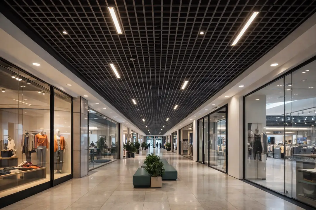 AVM ve mağazalar için petek asma tavan tasarımı