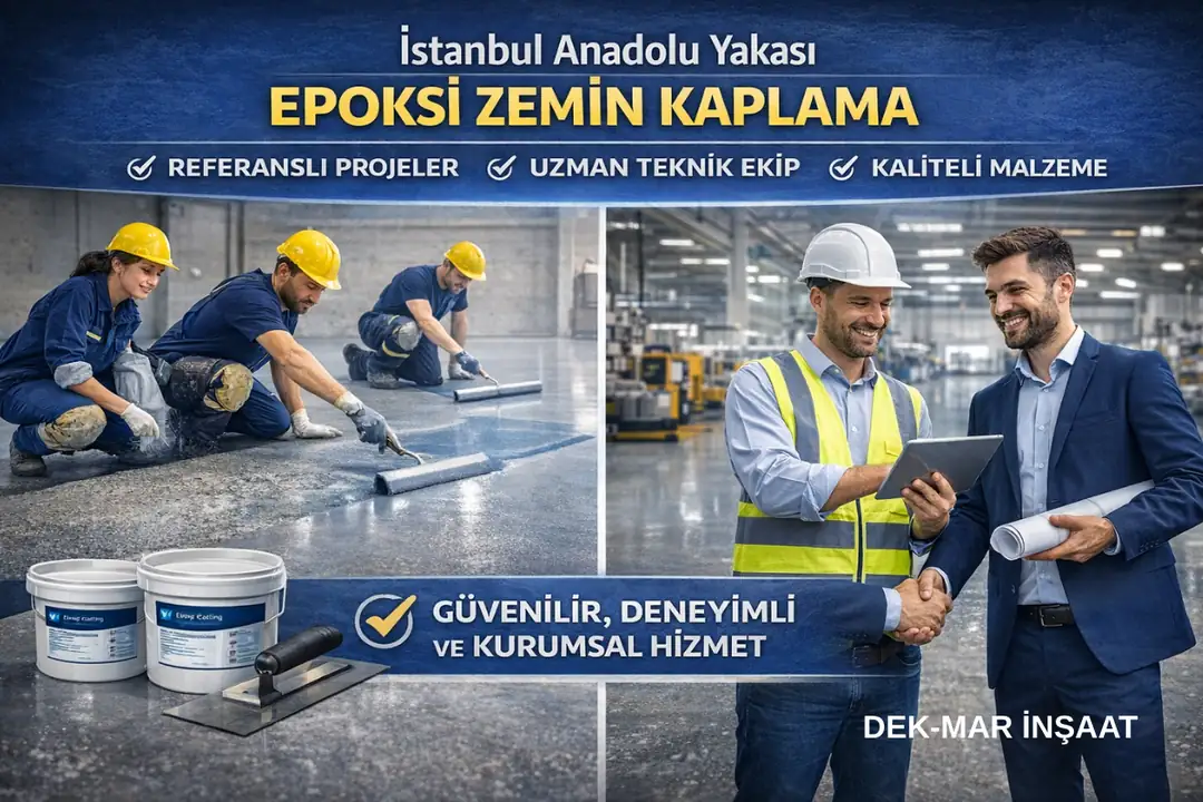İstanbul Anadolu Yakası’nda epoksi zemin kaplama için profesyonel ekip; deneyimli ustalar, endüstriyel uygulama ve kaliteli işçilik.&nbsp;