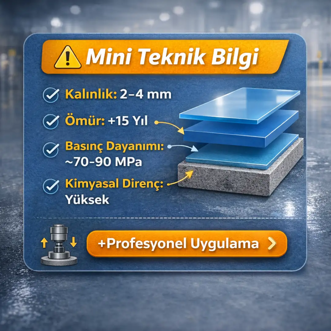 self leveling epoksi teknik özellikleri ve uygulama bilgileri