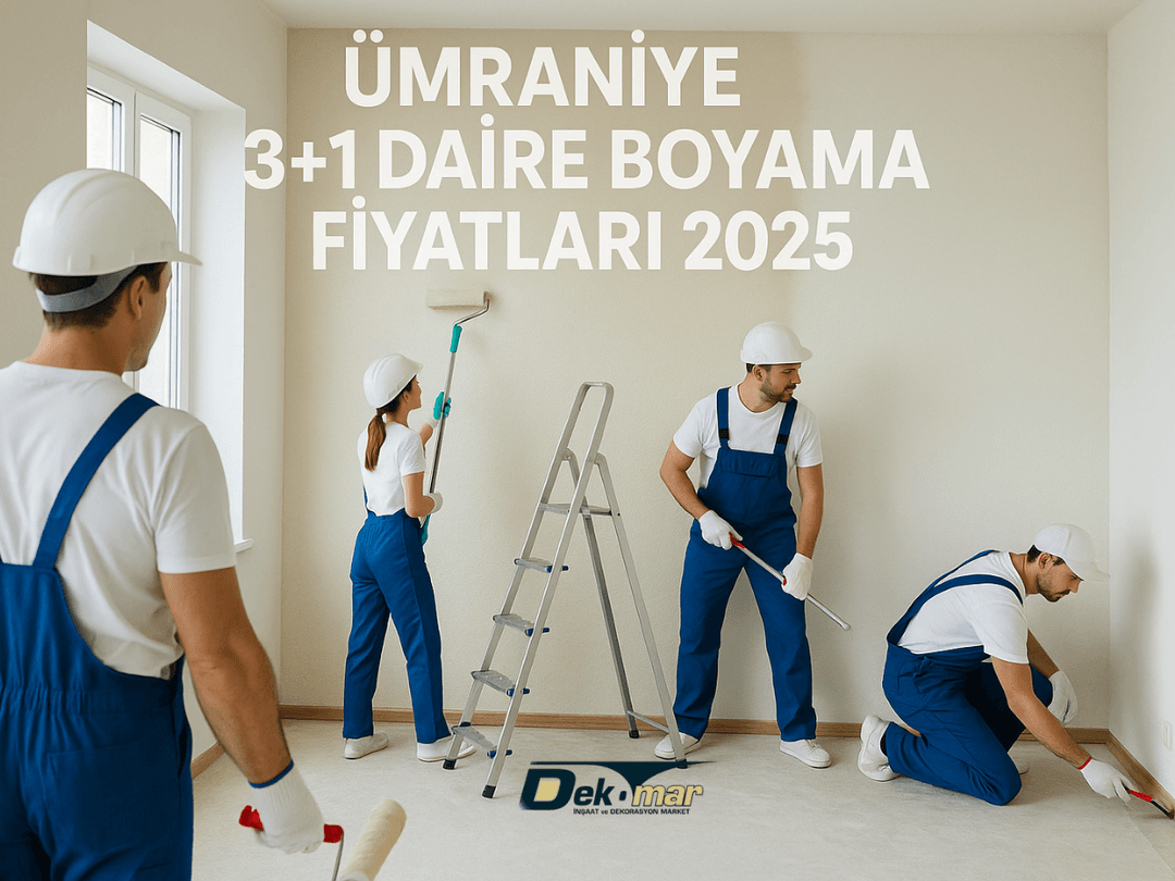 Ümraniye boyacı ustası, iç cephe duvarı açık renk rulo ile boyarken profesyonel boya uygulaması gerçekleştiriyor. 