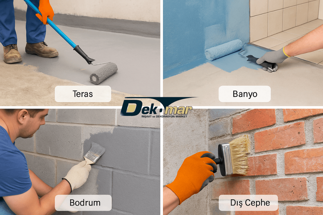 Su yalıtımı uygulama aşamaları – teras, banyo, bodrum, dış cephe