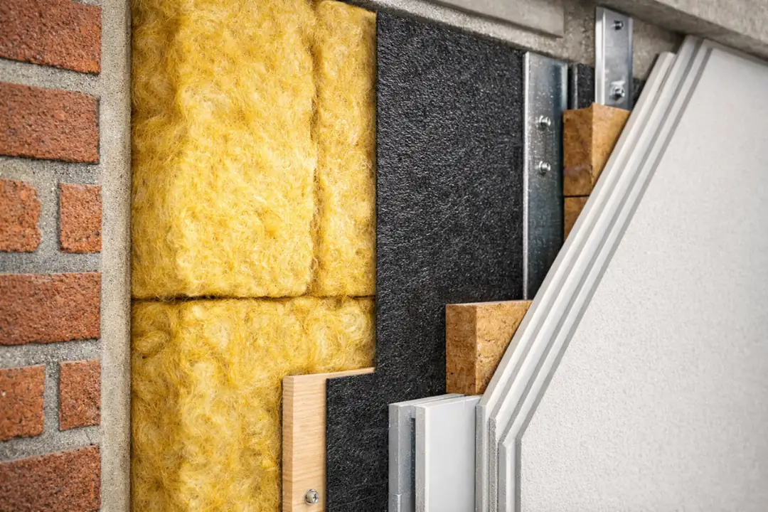 Oda ses yalıtımı duvar kesiti, taşyünü ve akustik bariyer uygulaması&nbsp;