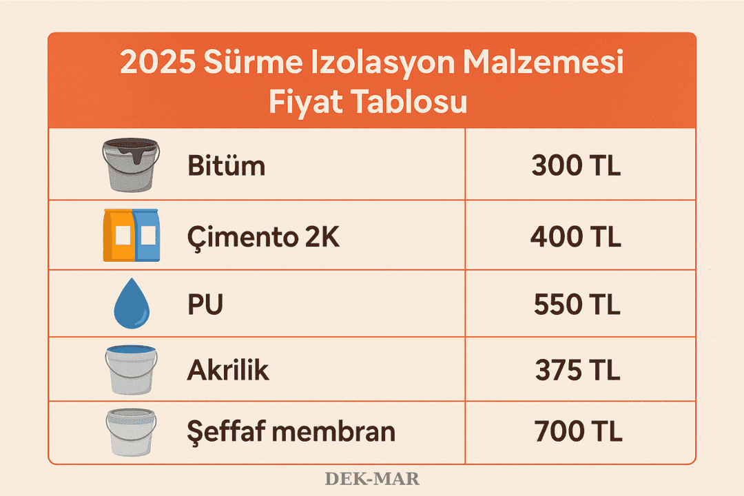 2025 sürme izolasyon malzemesi fiyat tablosu 