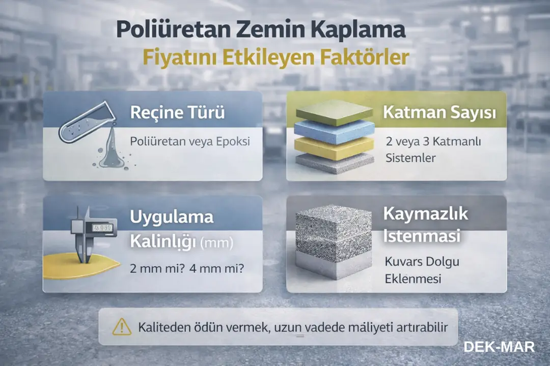 Poliüretan zemin kaplama malzemeleri fiyatlarını etkileyen katman sayısı, kalınlık ve malzeme türleri&nbsp;