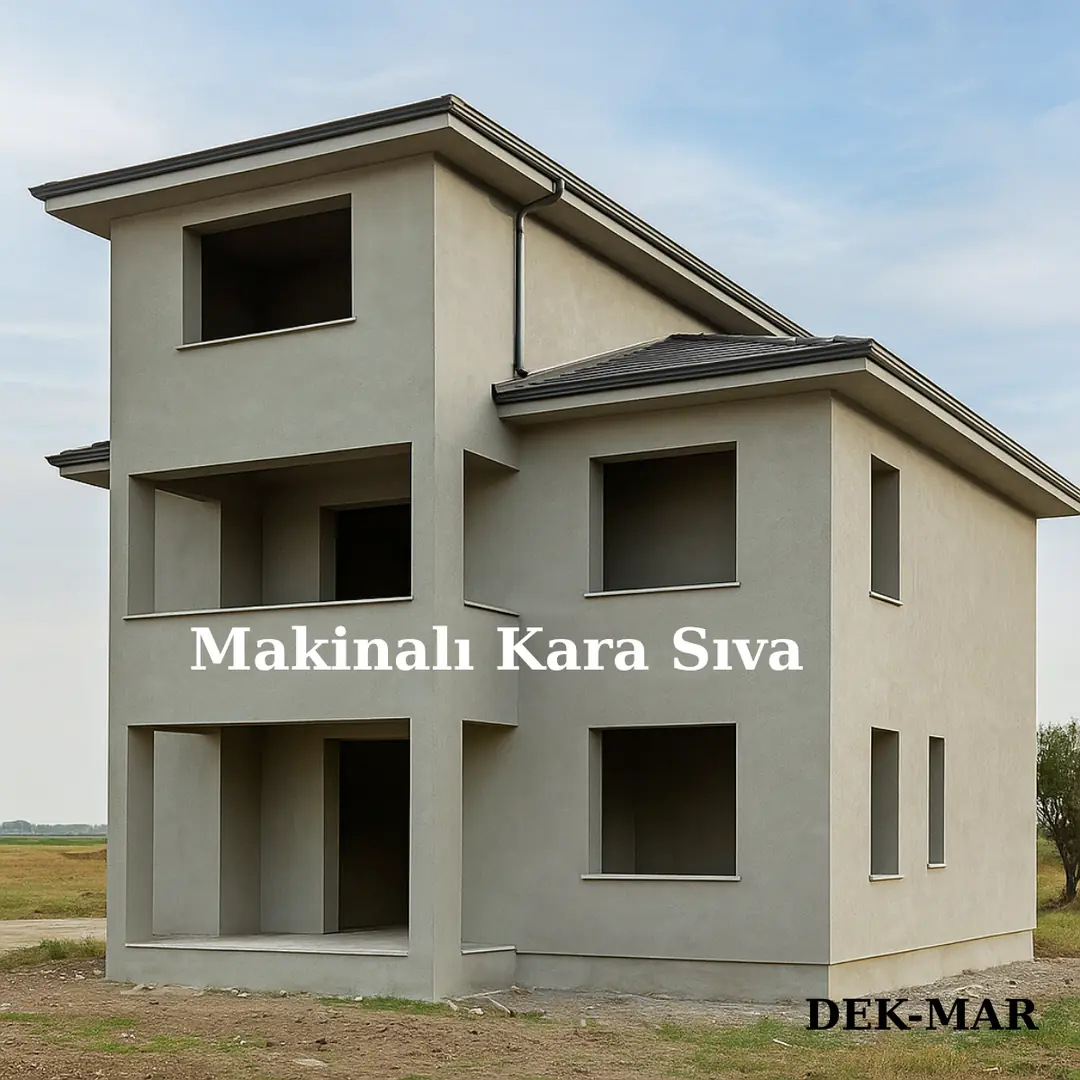 Dek-Mar referans projesi – makinalı sıva uygulaması 2025 – profesyonel alçı ve kara sıva çözümü