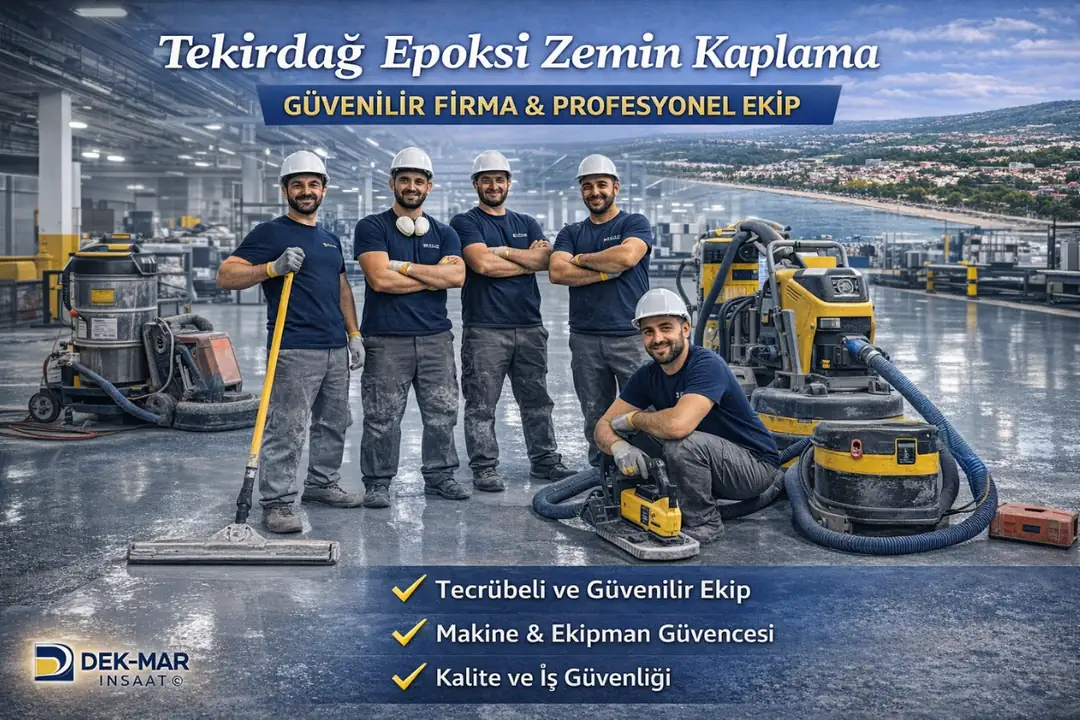 Tekirdağ epoksi zemin profesyonel ekip; deneyimli ustalarla kaliteli, uzun ömürlü ve standartlara uygun epoksi kaplama uygulamaları.&nbsp;