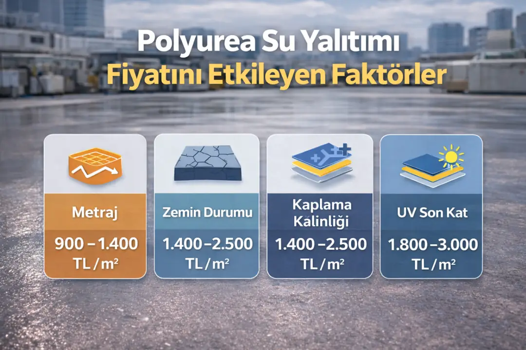 Polyurea su yalıtımı fiyatlarını metraj, zemin durumu ve sistem türü belirler&nbsp;