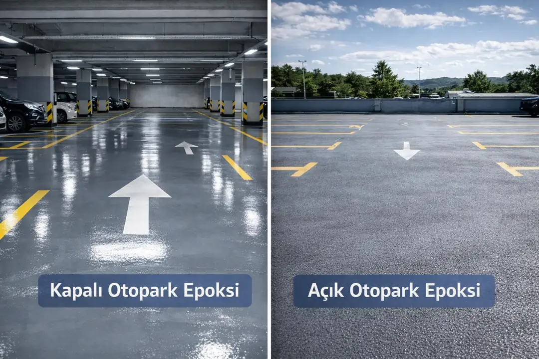 Kapalı ve açık otopark epoksi zemin kaplama sistemleri karşılaştırması&nbsp;