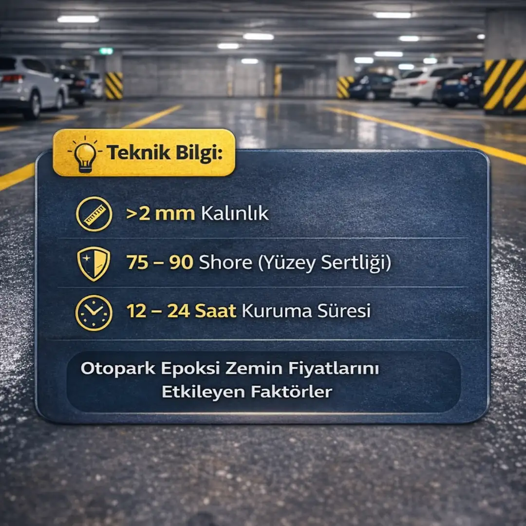 Otopark epoksi zemin teknik özellikleri