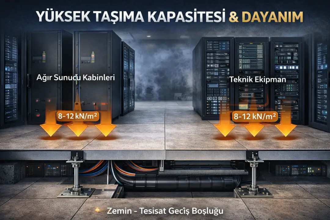 Yüksek taşıma kapasiteli beton özlü yükseltilmiş döşeme sistemi&nbsp;