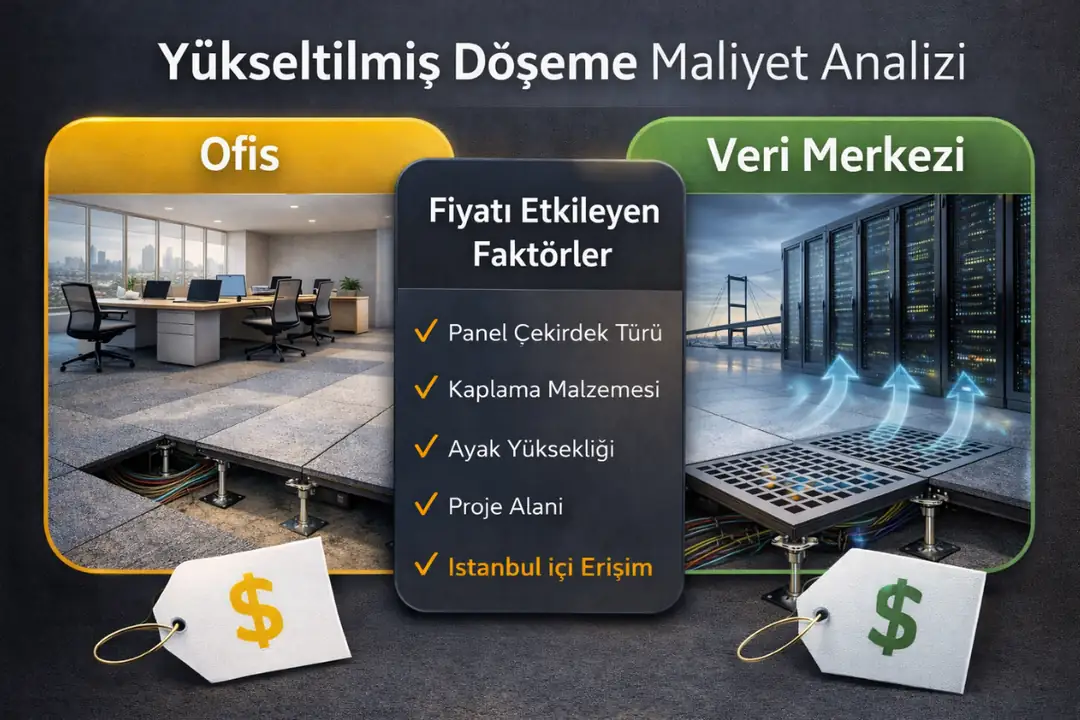 İstanbul’da ofis ve veri merkezi yükseltilmiş döşeme maliyet analizi ve fiyatı etkileyen faktörler&nbsp;