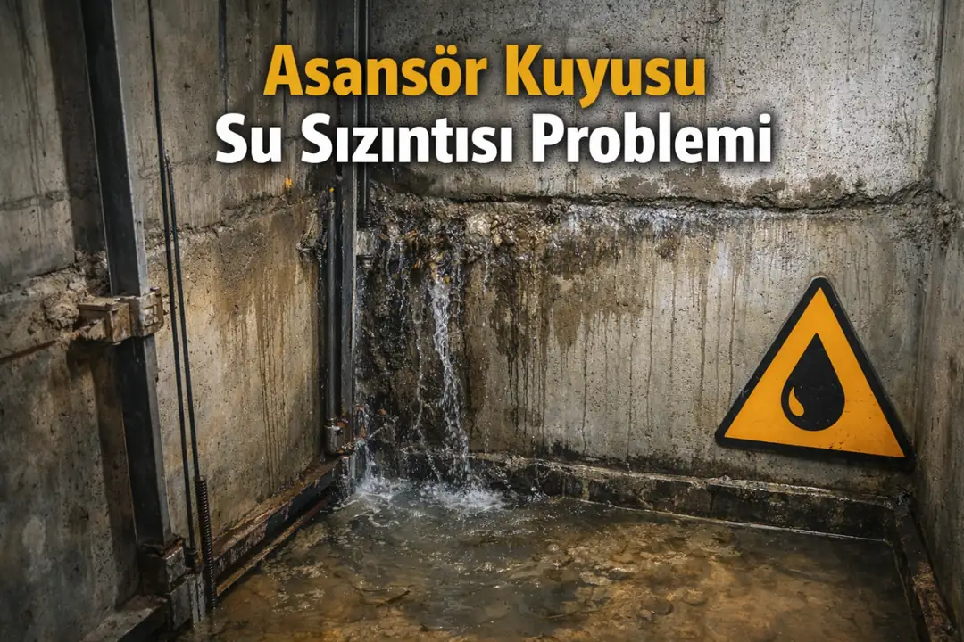 Asansör kuyusunda yer altı suyu kaynaklı sızıntı ve nem problemi